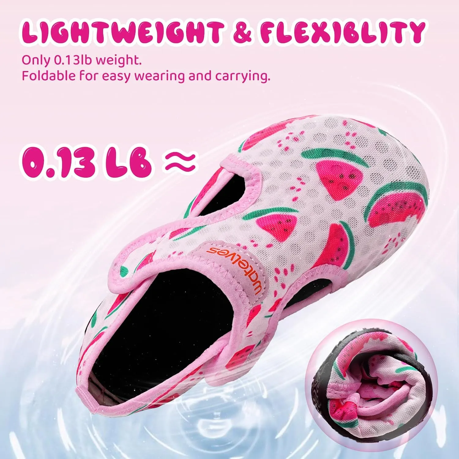 WateLves Kids Water Shoes Toddler Barefoot Swim Beach Shoes Girls Boys Breathable Quick Dry Aqua Socks