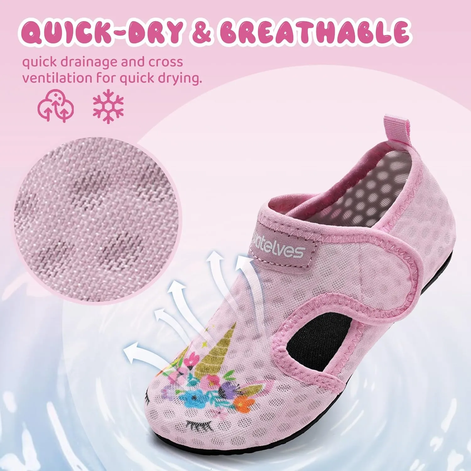 WateLves Kids Water Shoes Toddler Barefoot Swim Beach Shoes Girls Boys Breathable Quick Dry Aqua Socks