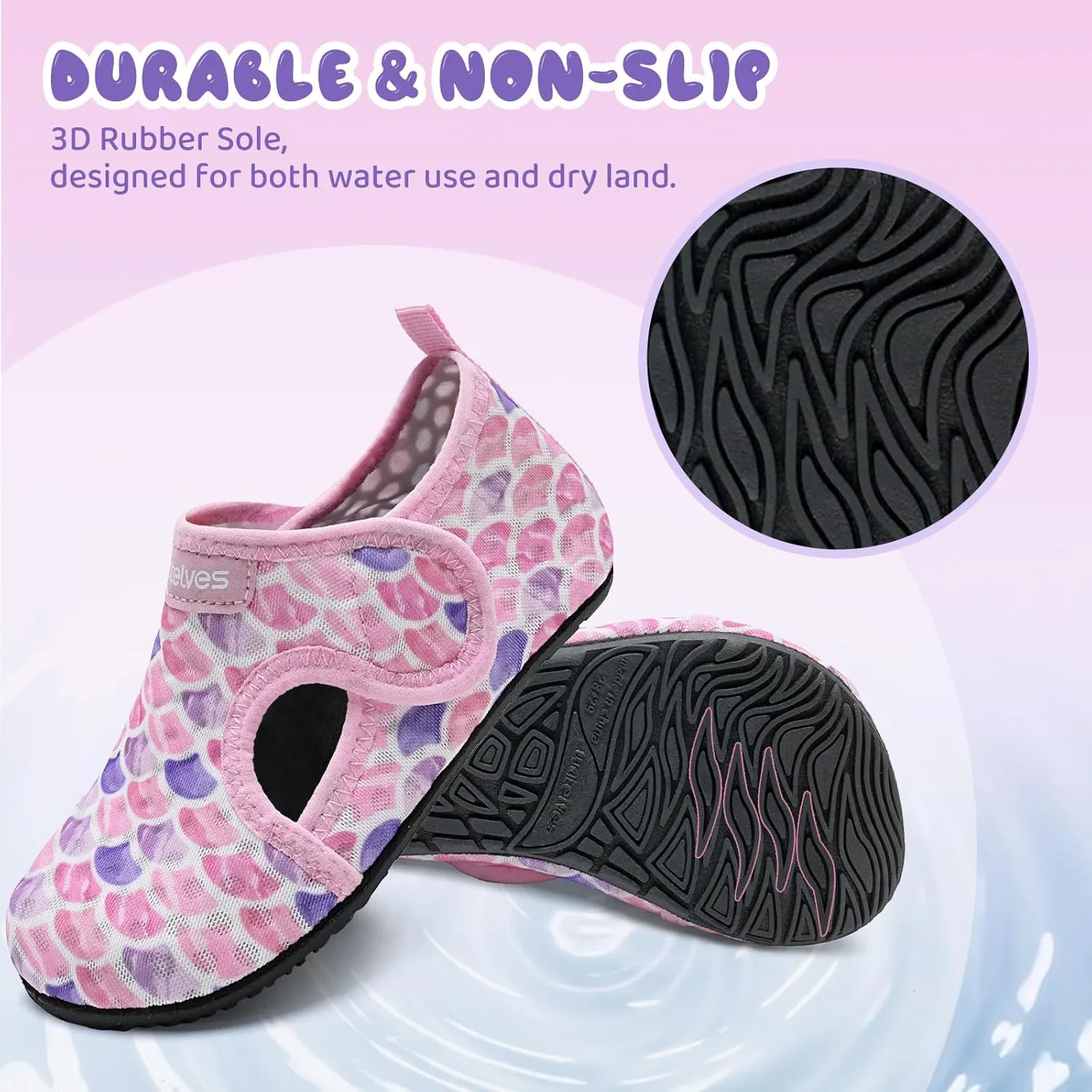 WateLves Kids Water Shoes Toddler Barefoot Swim Beach Shoes Girls Boys Breathable Quick Dry Aqua Socks