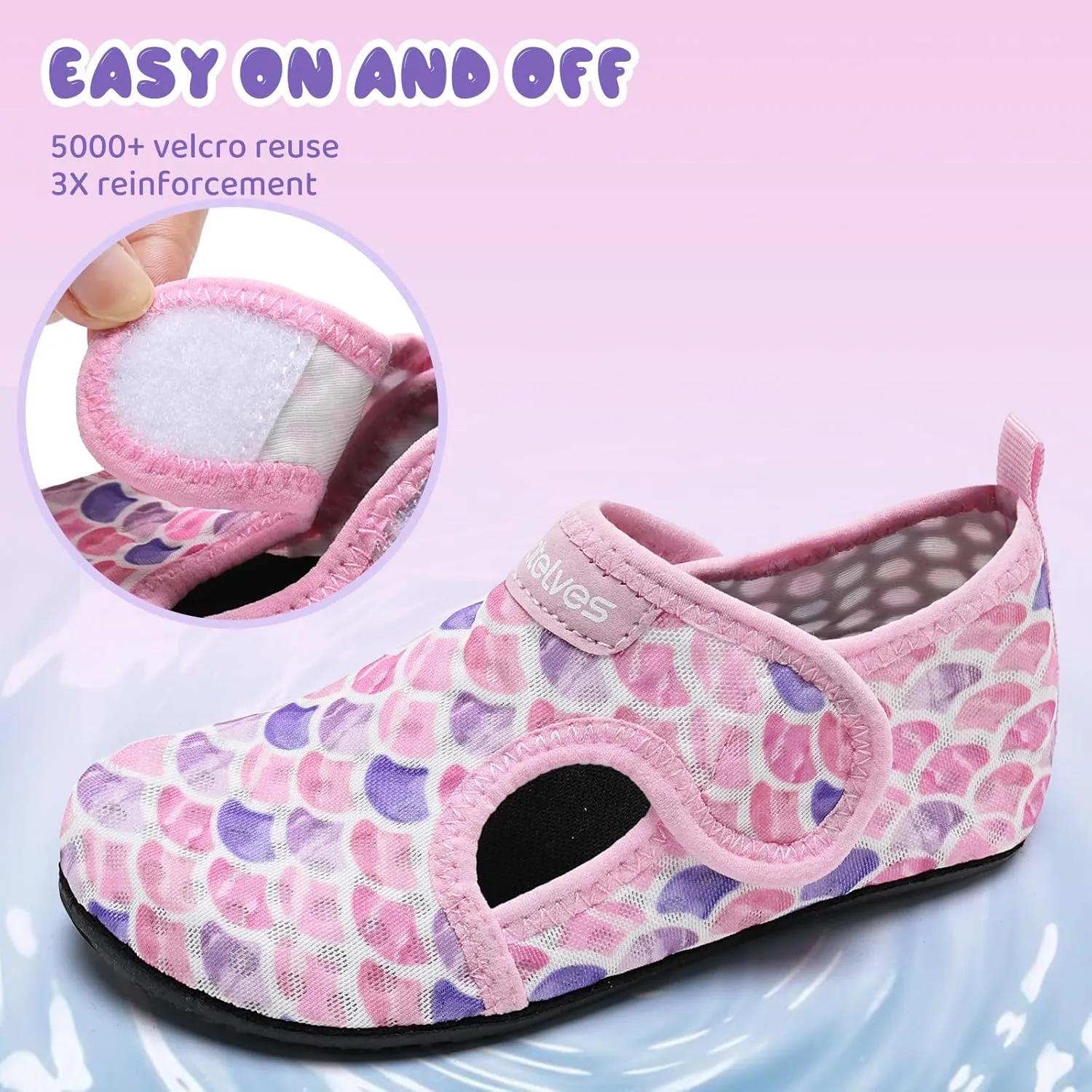 WateLves Kids Water Shoes Toddler Barefoot Swim Beach Shoes Girls Boys Breathable Quick Dry Aqua Socks