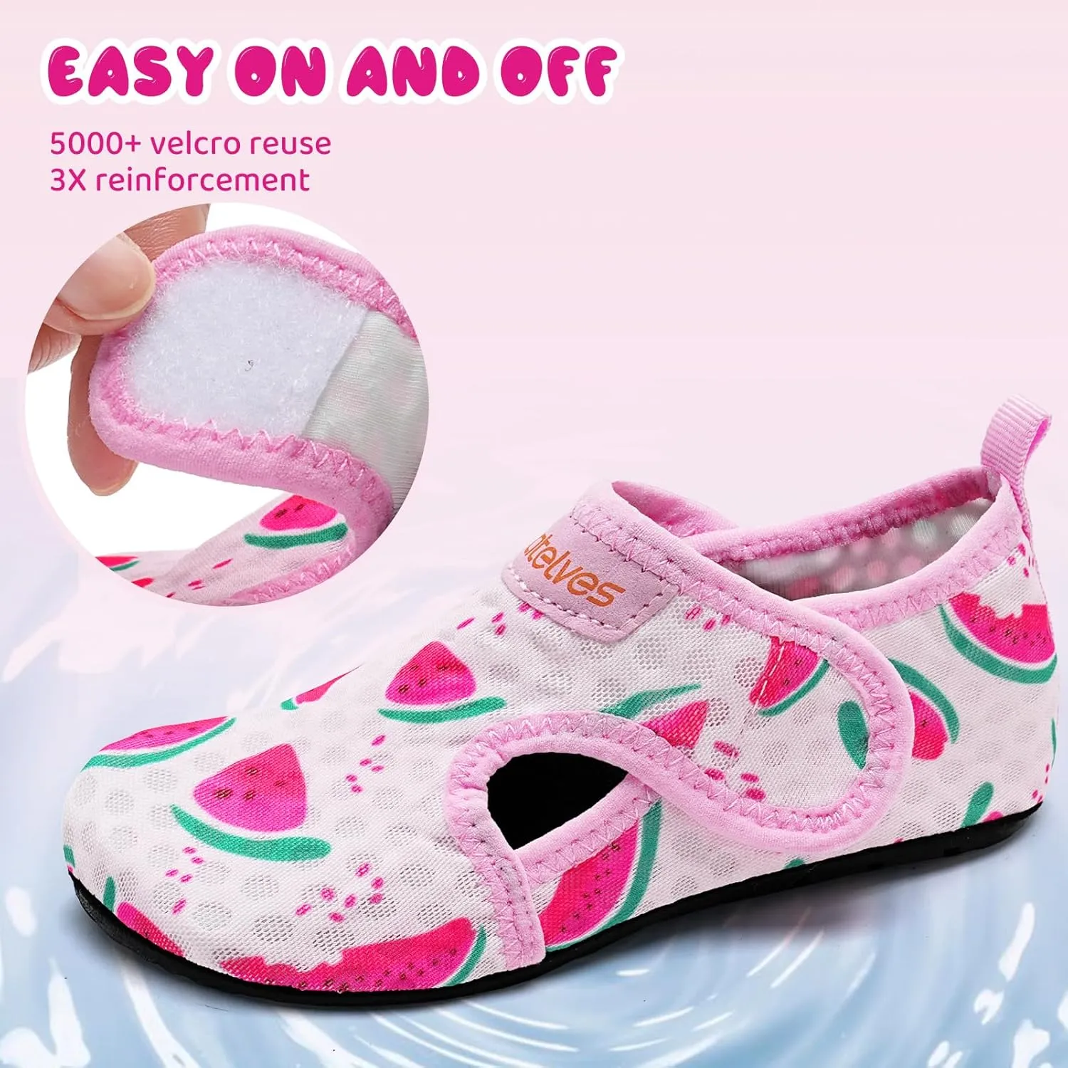 WateLves Kids Water Shoes Toddler Barefoot Swim Beach Shoes Girls Boys Breathable Quick Dry Aqua Socks