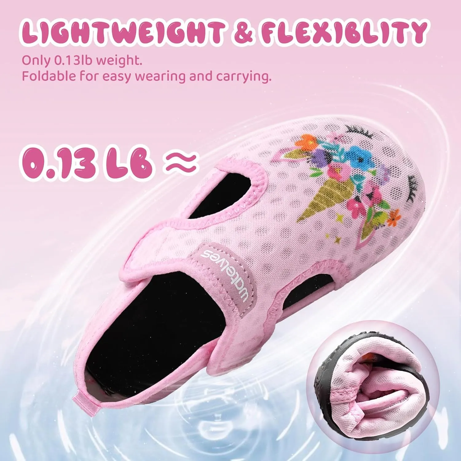 WateLves Kids Water Shoes Toddler Barefoot Swim Beach Shoes Girls Boys Breathable Quick Dry Aqua Socks