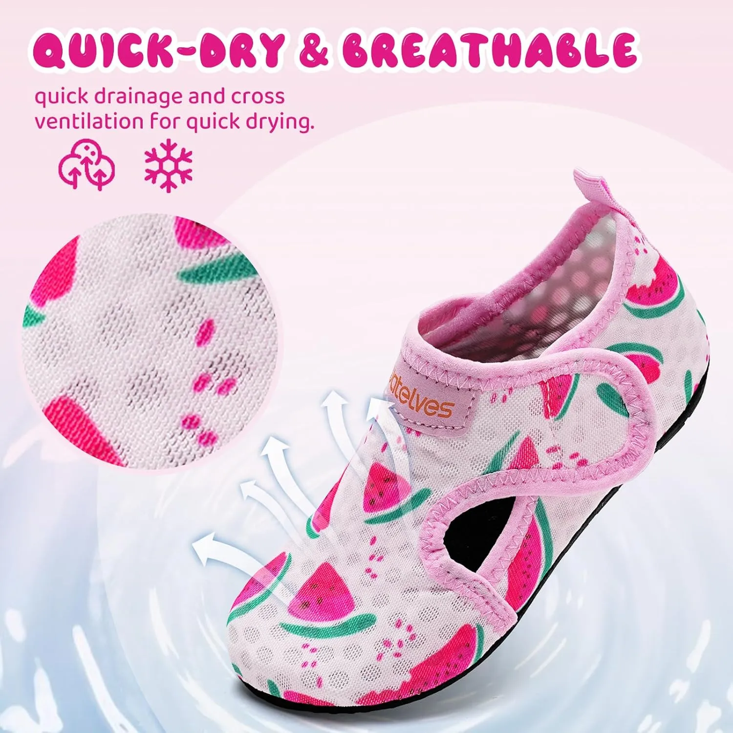 WateLves Kids Water Shoes Toddler Barefoot Swim Beach Shoes Girls Boys Breathable Quick Dry Aqua Socks