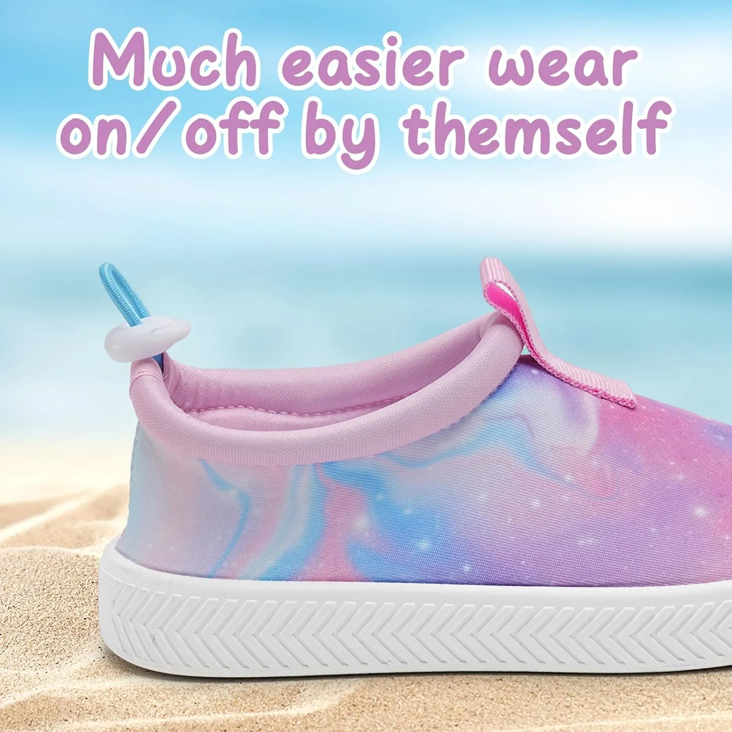 WateLves Toddler Water Shoes Kids Boys and Girls Quick Dry Water Sneakers Slip On Aqua Swim Shoes for Beach Daily Walking