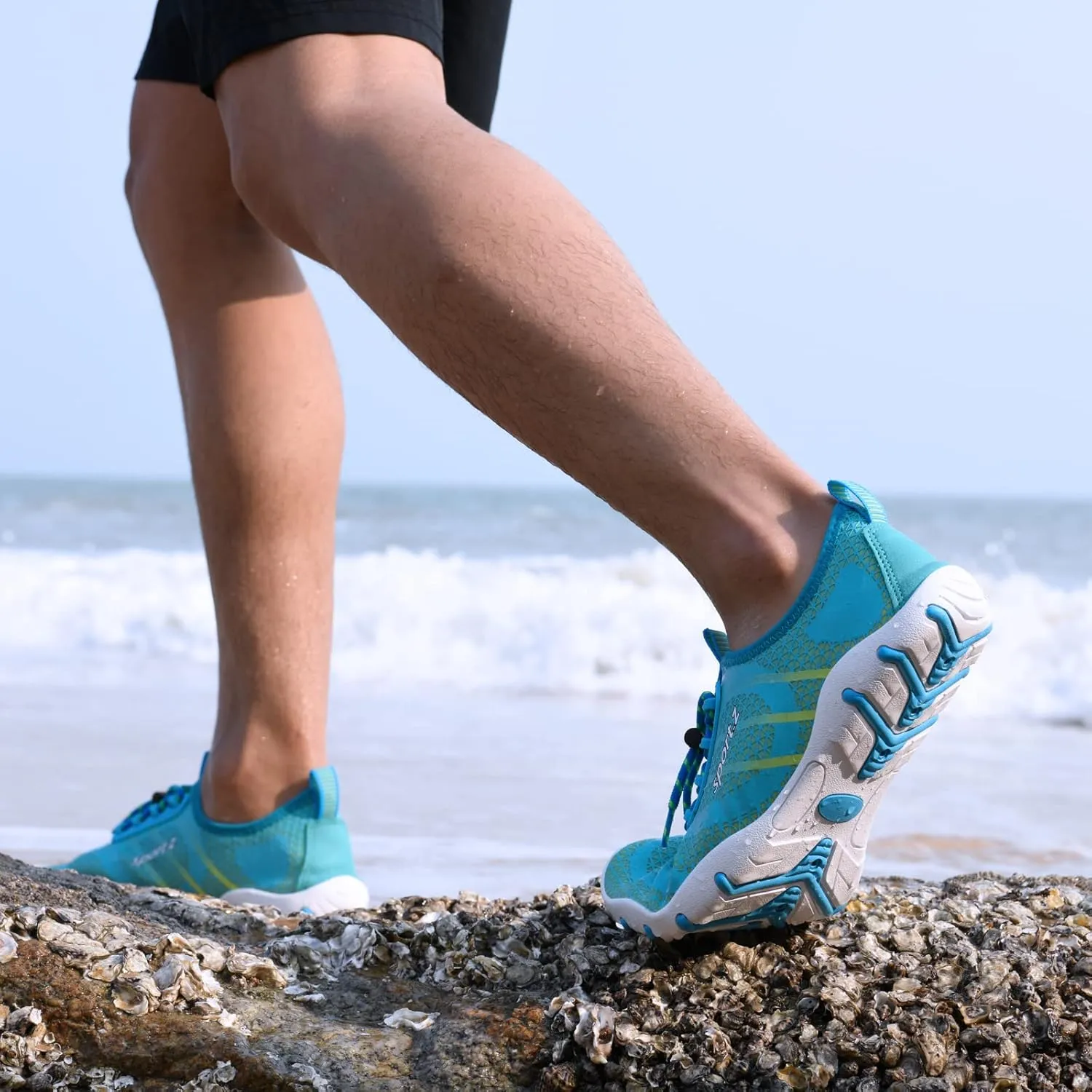 WateLves Water Shoes Mens Womens Barefoot Beach Swim Shoes Quick-Dry Aqua Socks for Surf Pool Yoga Water Aerobics
