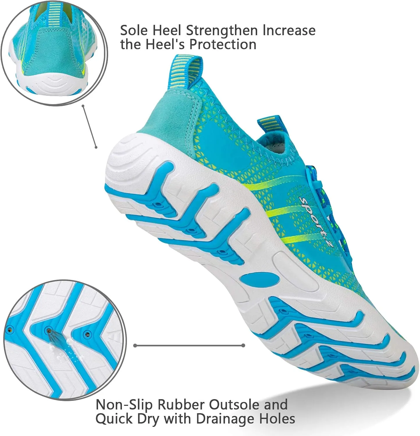 WateLves Water Shoes Mens Womens Barefoot Beach Swim Shoes Quick-Dry Aqua Socks for Surf Pool Yoga Water Aerobics