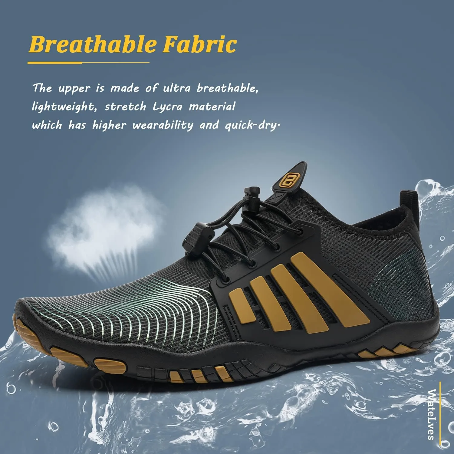 WateLves Water Shoes Mens Womens Beach Swim Shoes Quick-Dry Aqua Socks Pool Shoes for Surf Yoga Water Aerobics
