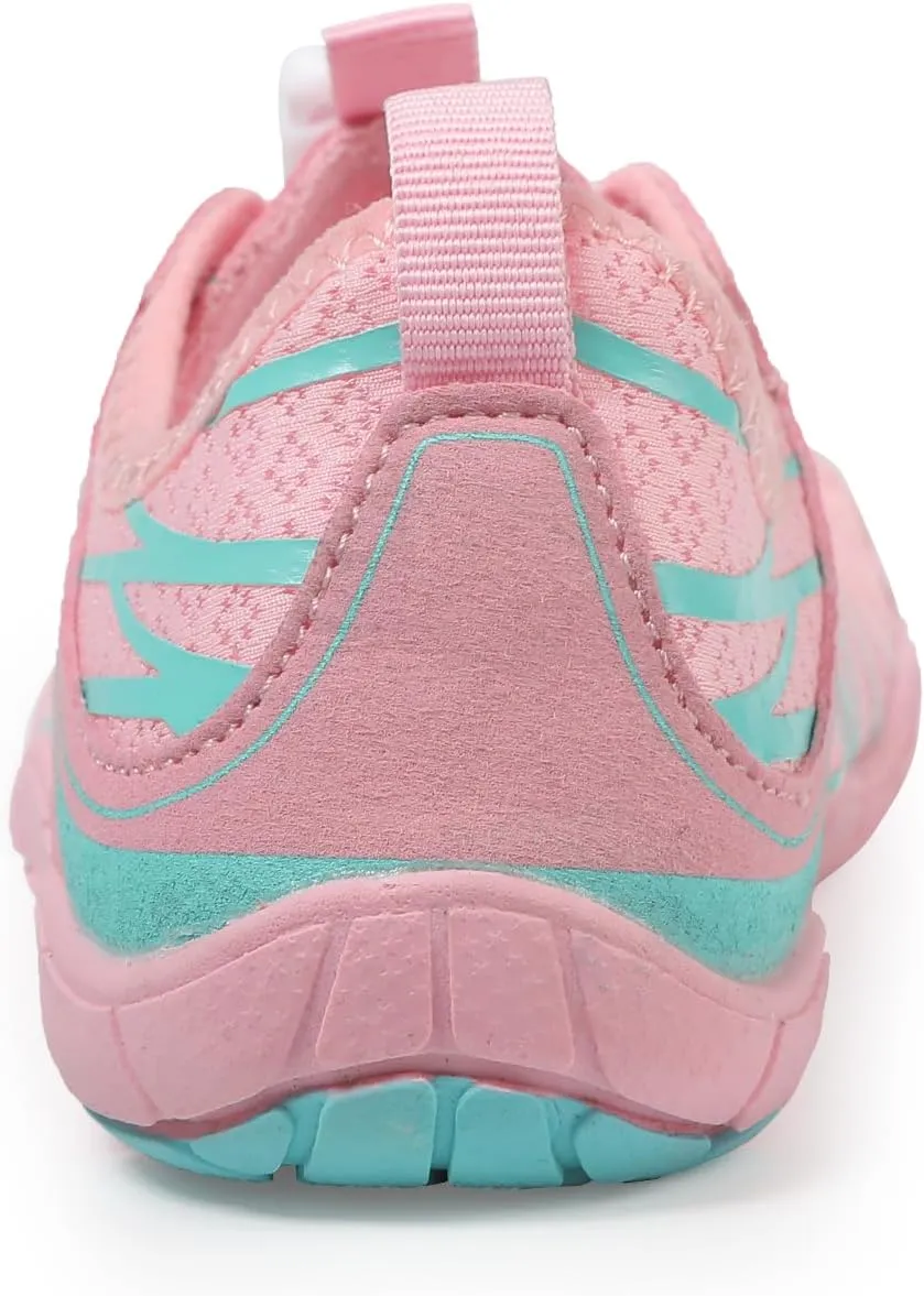 Water Shoes for Kids Boys Girls Aqua Barefoot Shoes with Wide Toe Box, Quick Dry & Non-Slip Breathable Walking Sneakers for Beach Pool Swim Sports Hiking