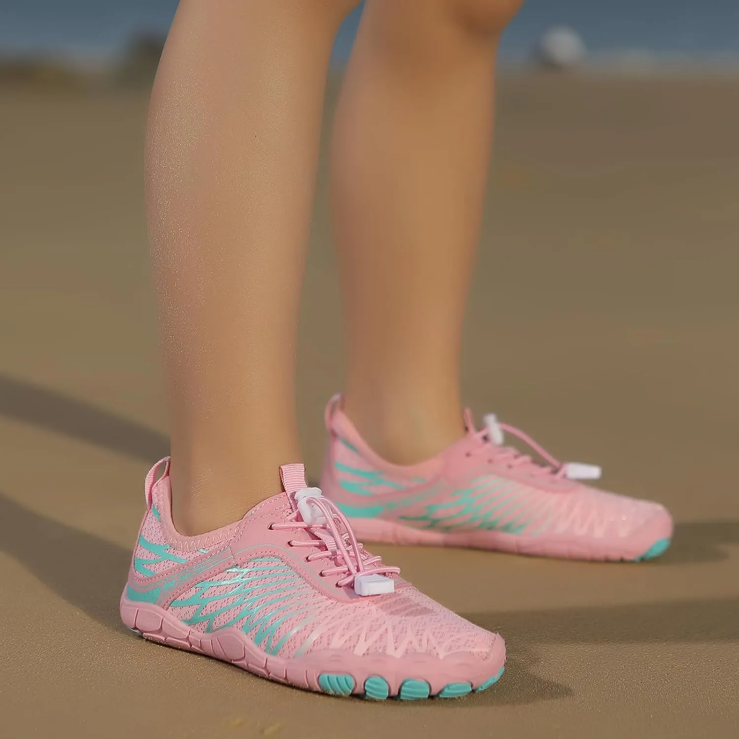 Water Shoes for Kids Boys Girls Aqua Barefoot Shoes with Wide Toe Box, Quick Dry & Non-Slip Breathable Walking Sneakers for Beach Pool Swim Sports Hiking