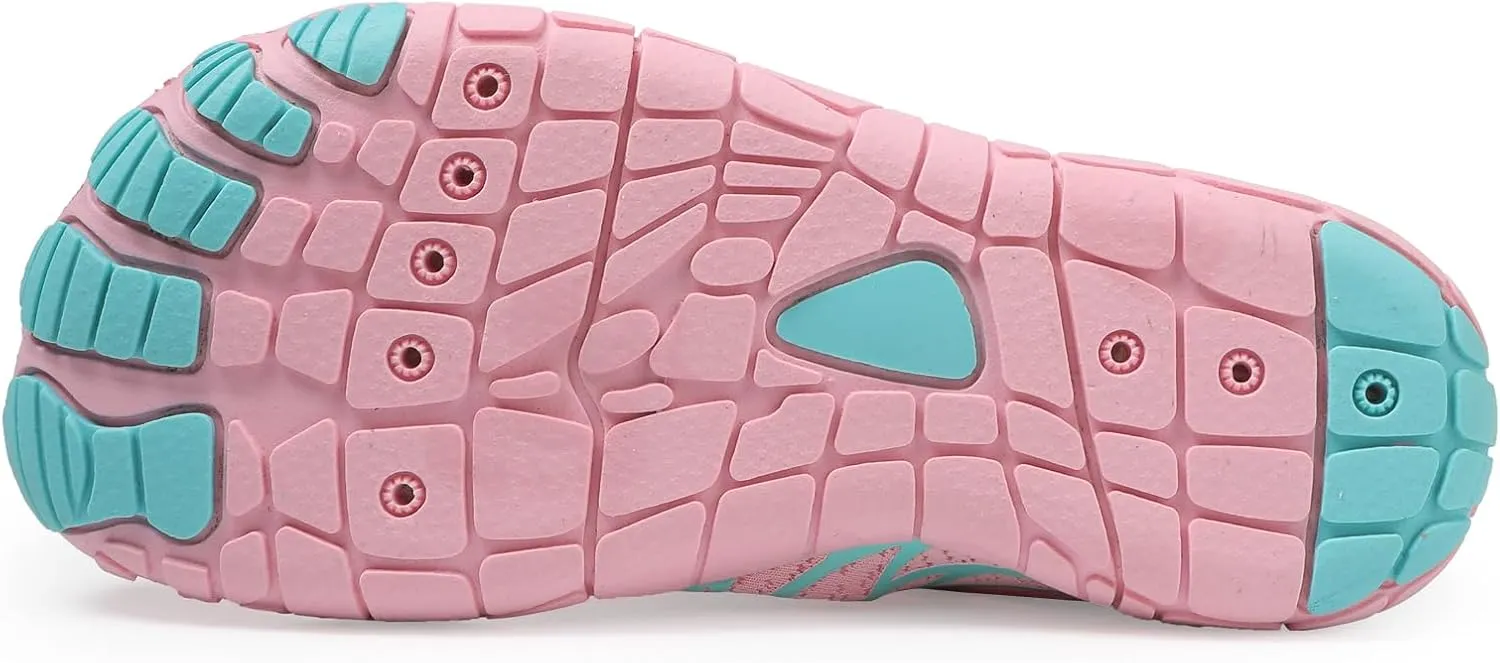Water Shoes for Kids Boys Girls Aqua Barefoot Shoes with Wide Toe Box, Quick Dry & Non-Slip Breathable Walking Sneakers for Beach Pool Swim Sports Hiking