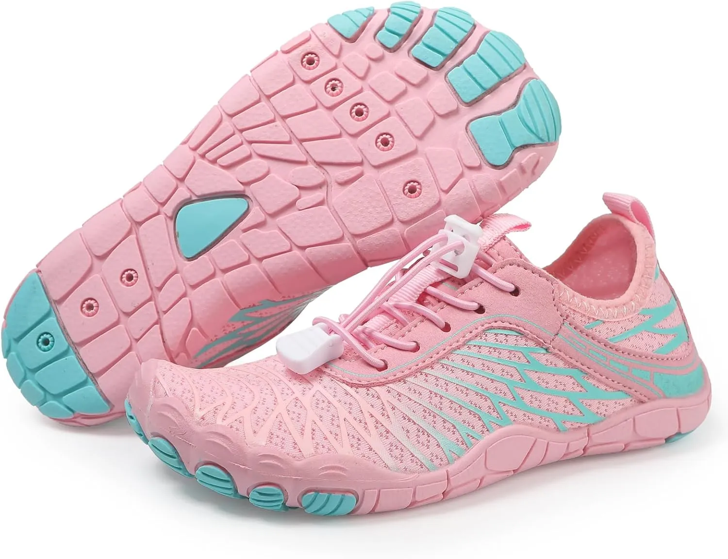 Water Shoes for Kids Boys Girls Aqua Barefoot Shoes with Wide Toe Box, Quick Dry & Non-Slip Breathable Walking Sneakers for Beach Pool Swim Sports Hiking