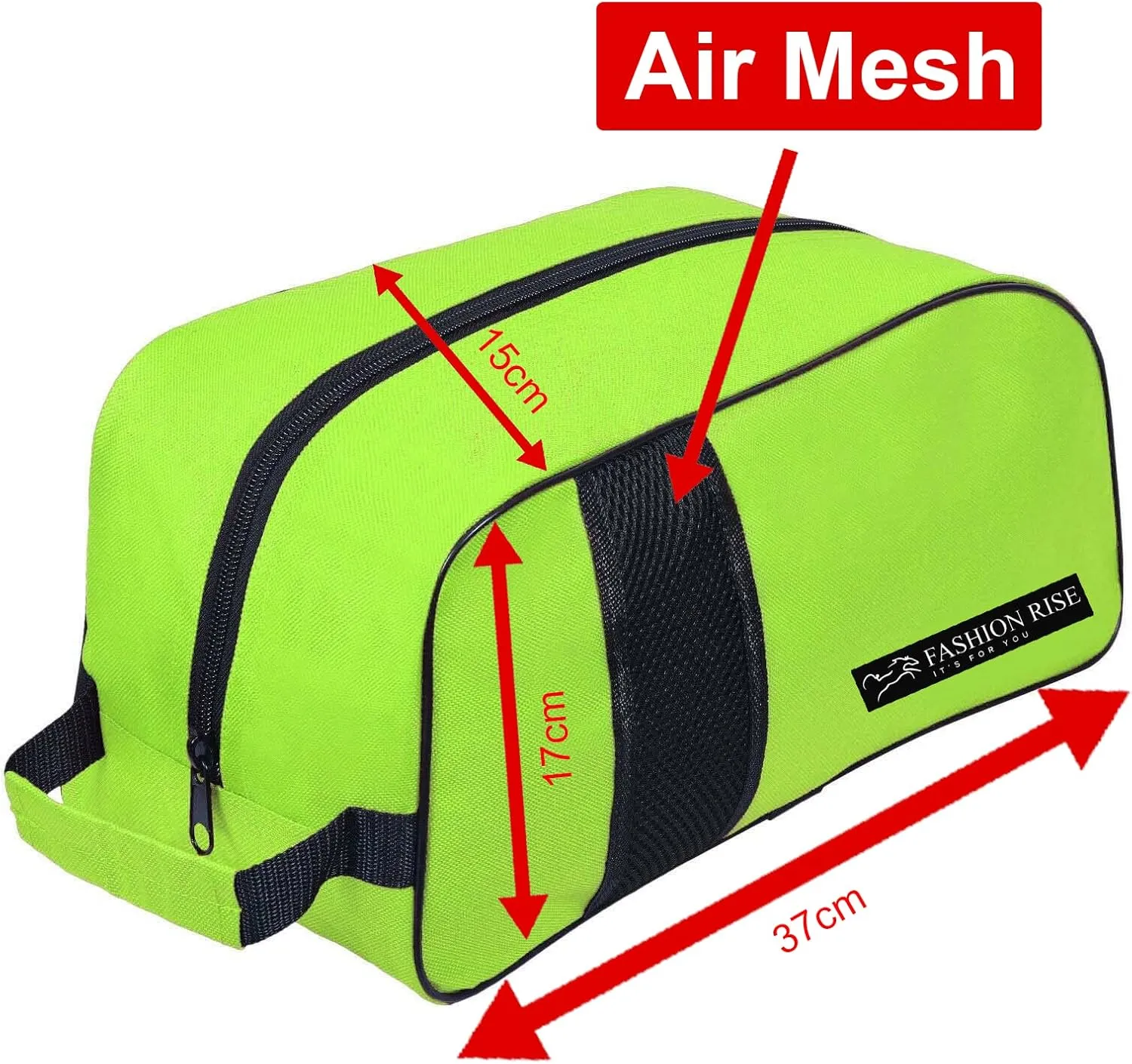 Waterproof Sports Boot/Shoe/Travel Bag for Football Cricket Rugby Golf Toiletry Gym for Boy/Girl Men/Women (Fluorescent Green)