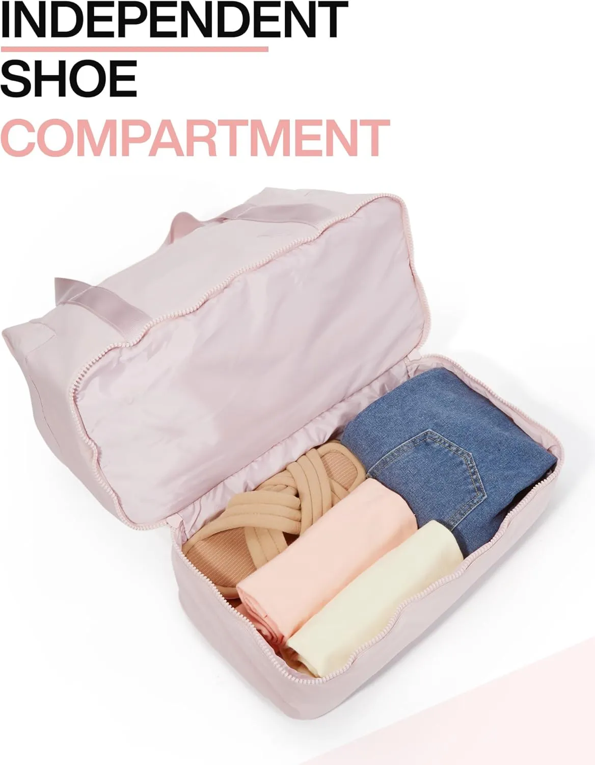 Weekender Bags for Women, BAGSMART Travel Duffel Bags with Shoe Compartment,Personal Item Travel Bag for Airlines, Carry on Overnight Tote Bag with Toiletry Bag (Pink)