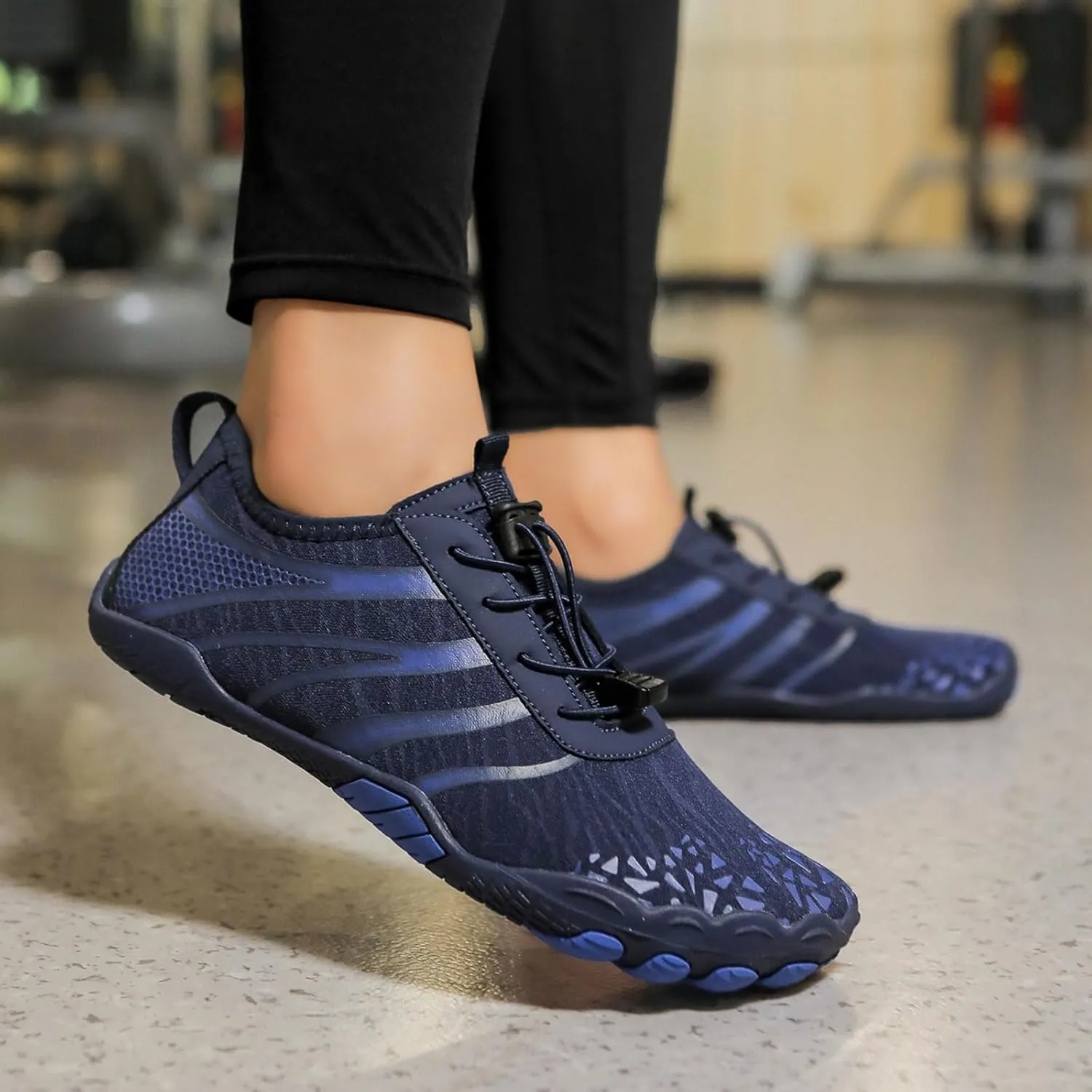 Women Hike Barefoot Shoes Men Breathable & Non-Slip Footwear Barefoot Shoes with Wide Toe Box, Quick Dry Athletic Beach Swim Surf Hiking Trail Running Shoe