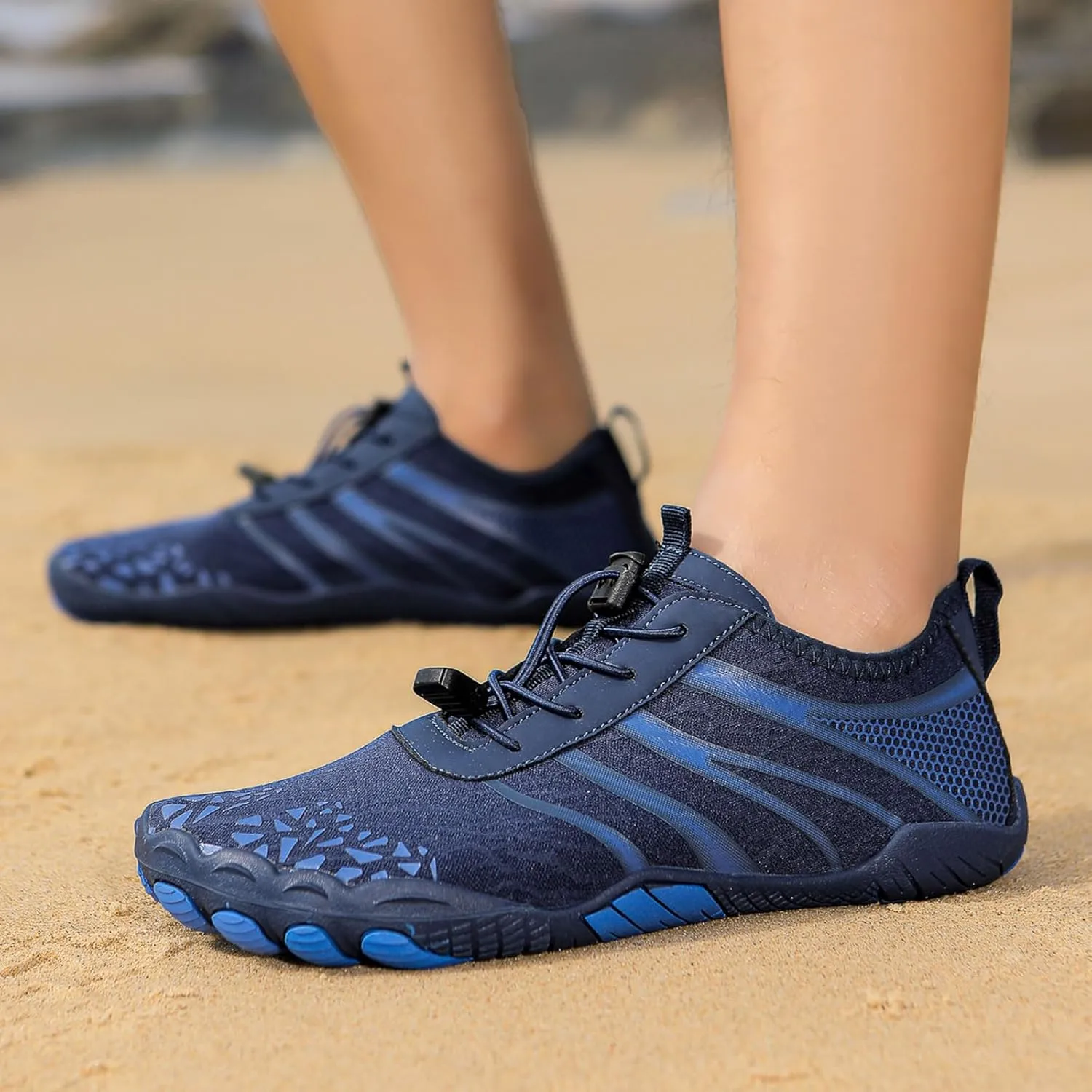 Women Hike Barefoot Shoes Men Breathable & Non-Slip Footwear Barefoot Shoes with Wide Toe Box, Quick Dry Athletic Beach Swim Surf Hiking Trail Running Shoe