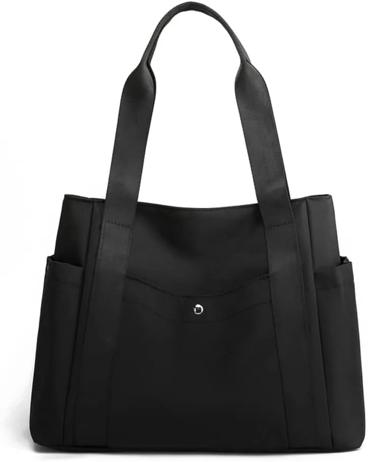 Women Tote Shoulder Handbag Water resistant Nylon Hobo Purse Multi Pocket Top Handle Shopper Shoulder Bag