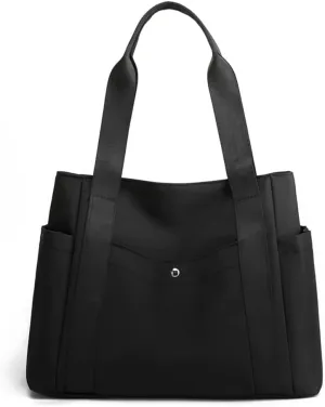 Women Tote Shoulder Handbag Water resistant Nylon Hobo Purse Multi Pocket Top Handle Shopper Shoulder Bag