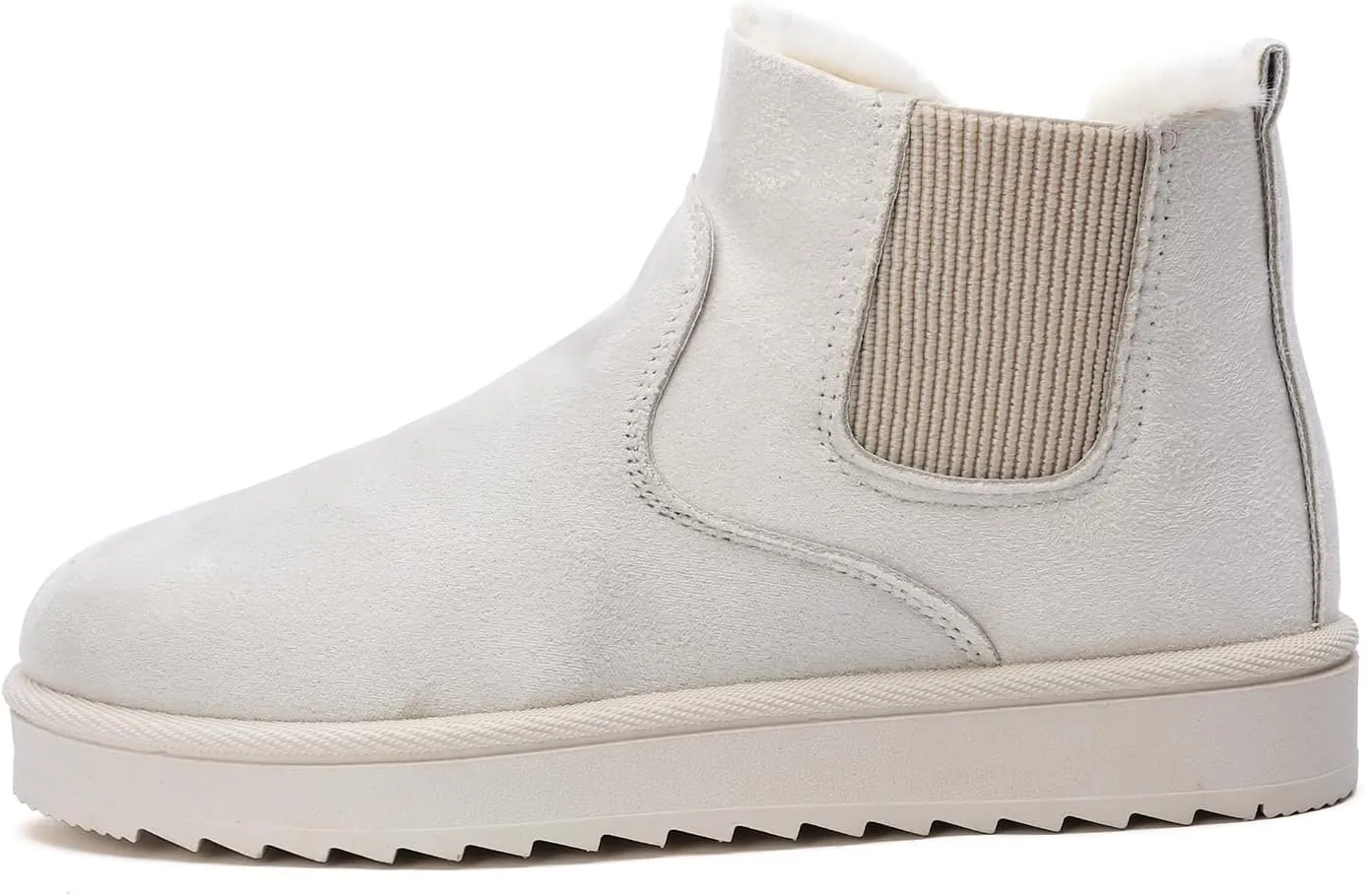 Womens Ankle Boots Warm Fur Lining Waterproof Outdoor Slip-on Winter Snow Booties