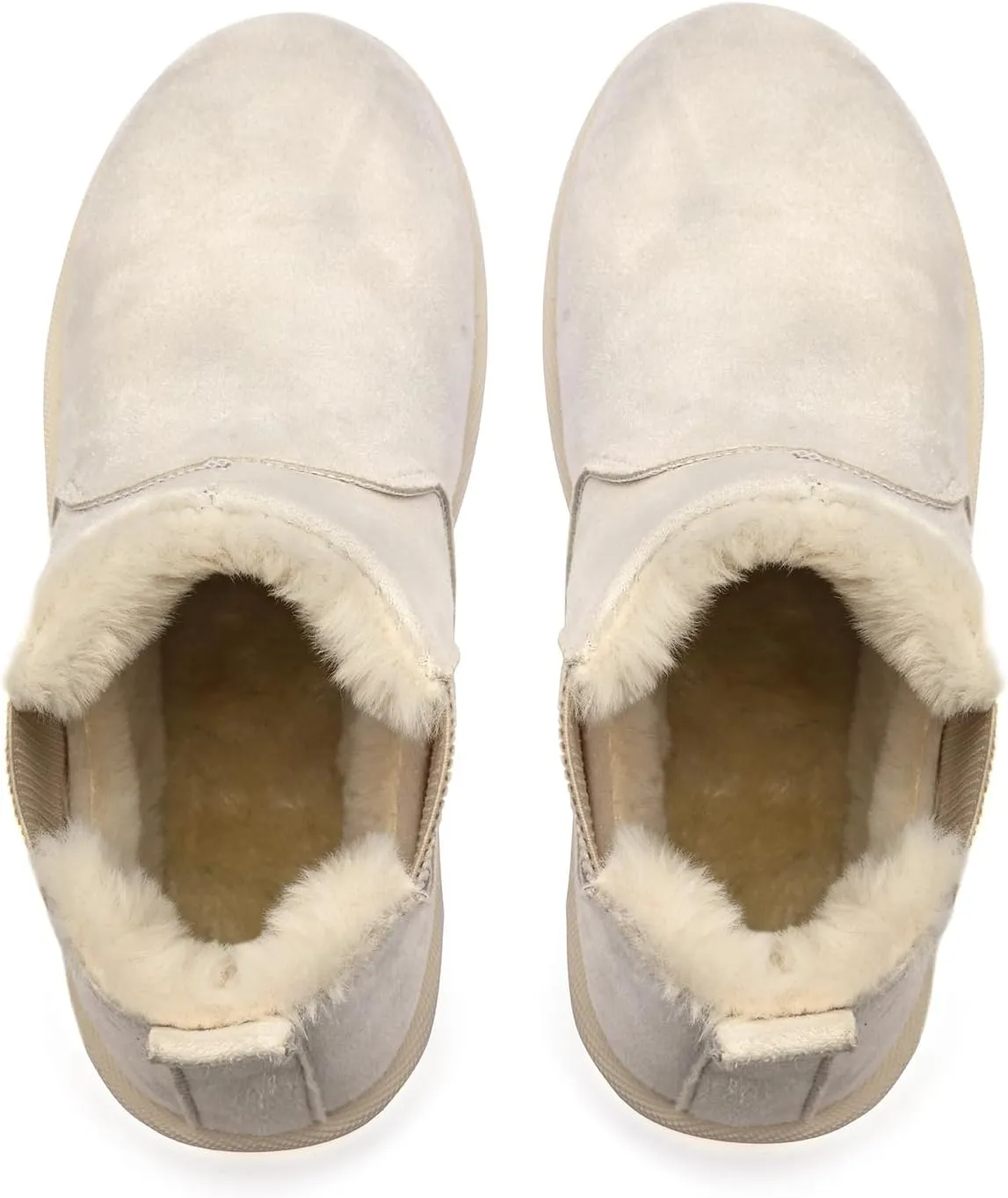 Womens Ankle Boots Warm Fur Lining Waterproof Outdoor Slip-on Winter Snow Booties