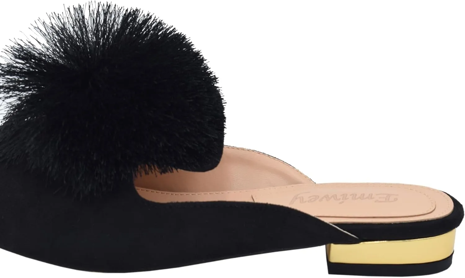 Women's Backless Comfort Slip On Loafers Flats Cute Pom Pom Mule Slippers Casual Shoes