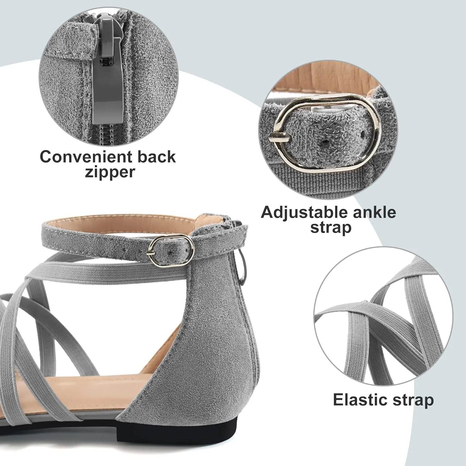 Womens Ballet Flats for Wedding : Comfortable Dress Work Flat for 2025 - Ladies Dressy Zipper Walking Shoes