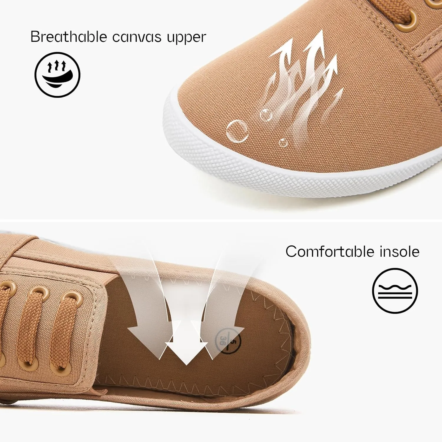 Women's Canvas Slip on Sneakers Casual Slip on Walking Shoes Womens Tennis Shoes Flat Dress Shoes Non Slip Work Shoes