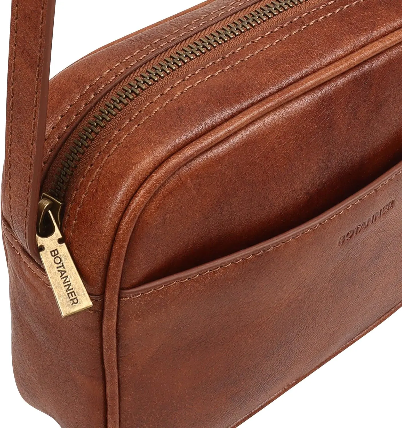 Women's Elegant Genuine Leather Crossbody Bag - Versatile Design, Adjustable Strap, Top Zip Closer, Light & Chic