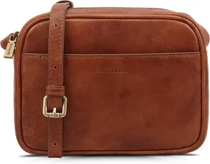 Women's Elegant Genuine Leather Crossbody Bag - Versatile Design, Adjustable Strap, Top Zip Closer, Light & Chic