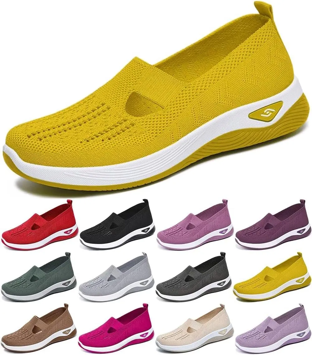 Women's Orthopedic Mesh Walking Shoes Athletic Sport Running Sneakers Slip-on Cozy Breathable