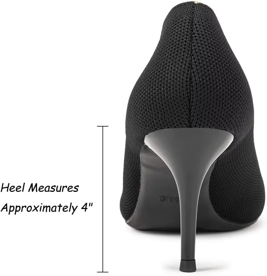 Women's Pumps Pointed Toe Kitten Heel Slip On Dressy Casual Shoes