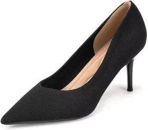 Women's Pumps Pointed Toe Kitten Heel Slip On Dressy Casual Shoes