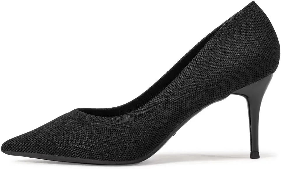 Women's Pumps Pointed Toe Kitten Heel Slip On Dressy Casual Shoes