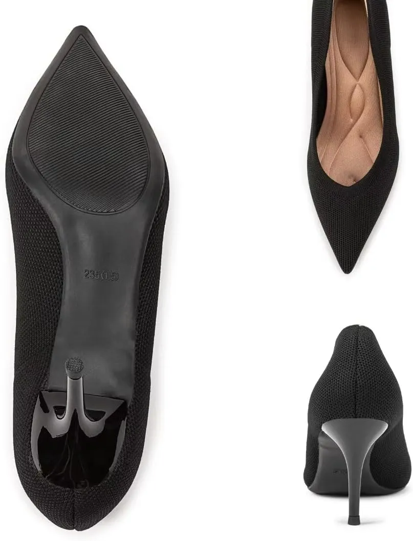 Women's Pumps Pointed Toe Kitten Heel Slip On Dressy Casual Shoes
