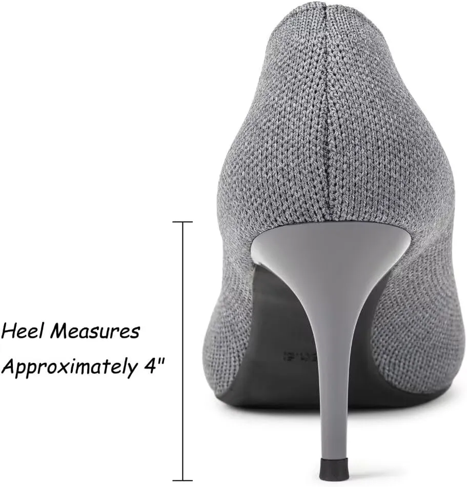 Women's Pumps Pointed Toe Kitten Heel Slip On Dressy Casual Shoes