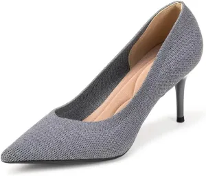 Women's Pumps Pointed Toe Kitten Heel Slip On Dressy Casual Shoes