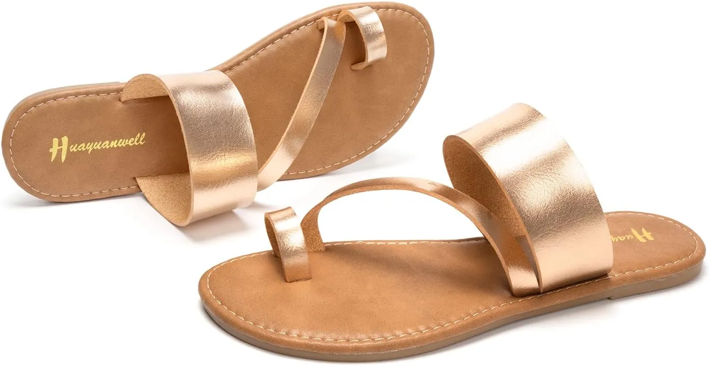 Women's Slide Sandals Slip On Flat Flip Flop Thong Casual Summer