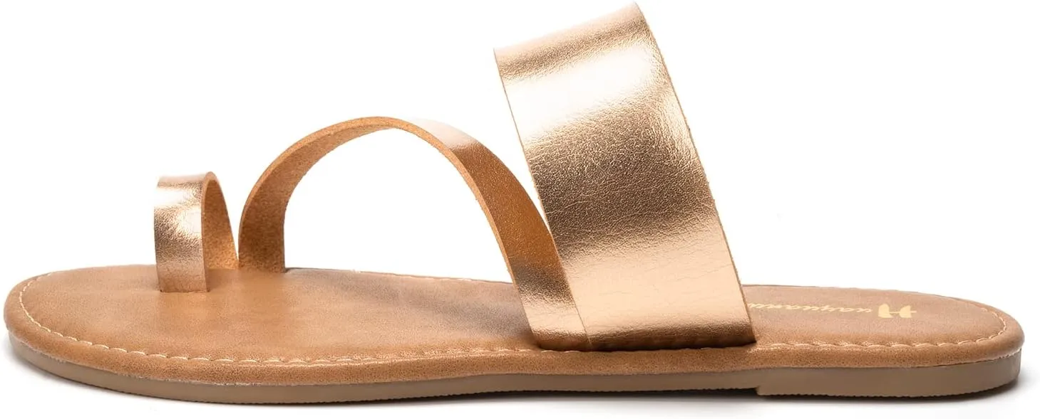 Women's Slide Sandals Slip On Flat Flip Flop Thong Casual Summer