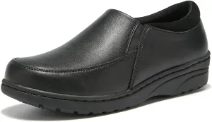 Women's Slip On Extra Wide Width Work Shoes Lightweight Slip Resistant Waterproof Food Service Comfortable Nurse Shoes
