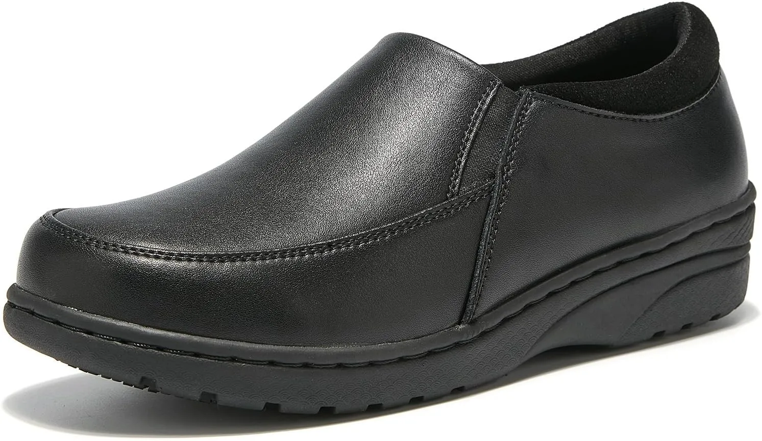 Women's Slip On Extra Wide Width Work Shoes Lightweight Slip Resistant Waterproof Food Service Comfortable Nurse Shoes