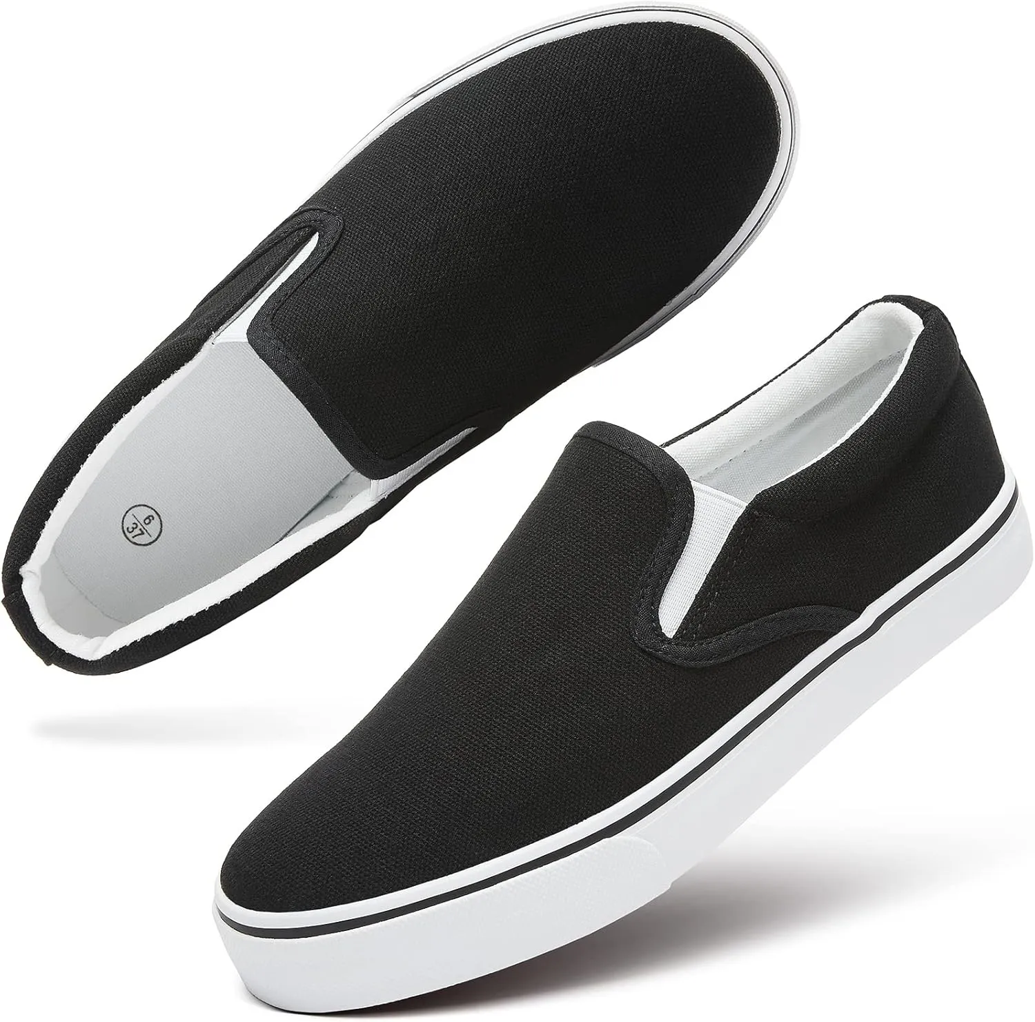 Women's Slip on Shoes Canvas Sneakers Loafers Non Slip Shoes Low Top Casual Shoes