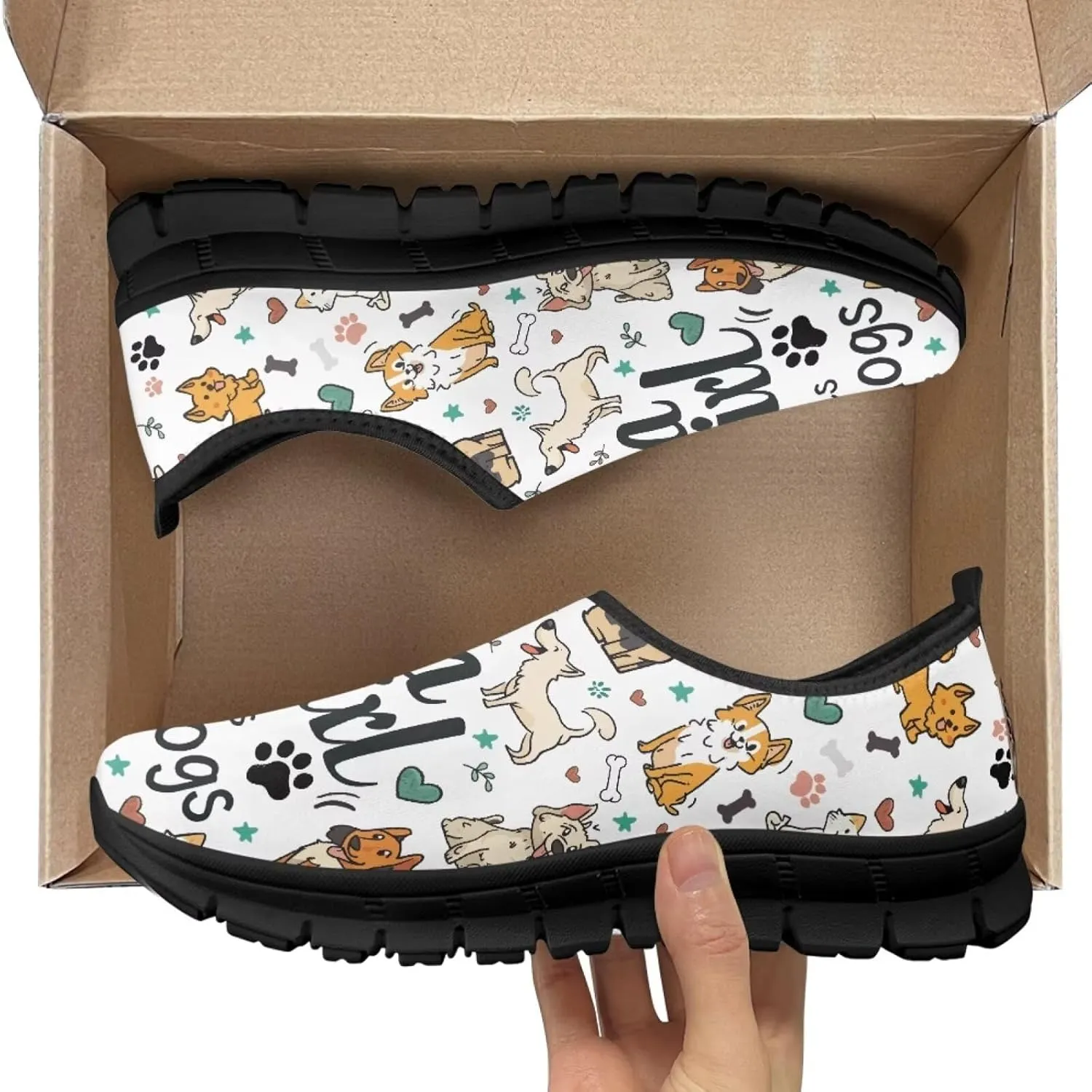 Women's Slip On Shoes Casual Low Top Flat Sneakers Non-Slip Comfort Breathable Footwear for Walking Tennis