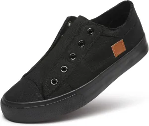 Women's Slip on Shoes Non Slip Fashion Canvas Sneakers Low Top Casual Shoes