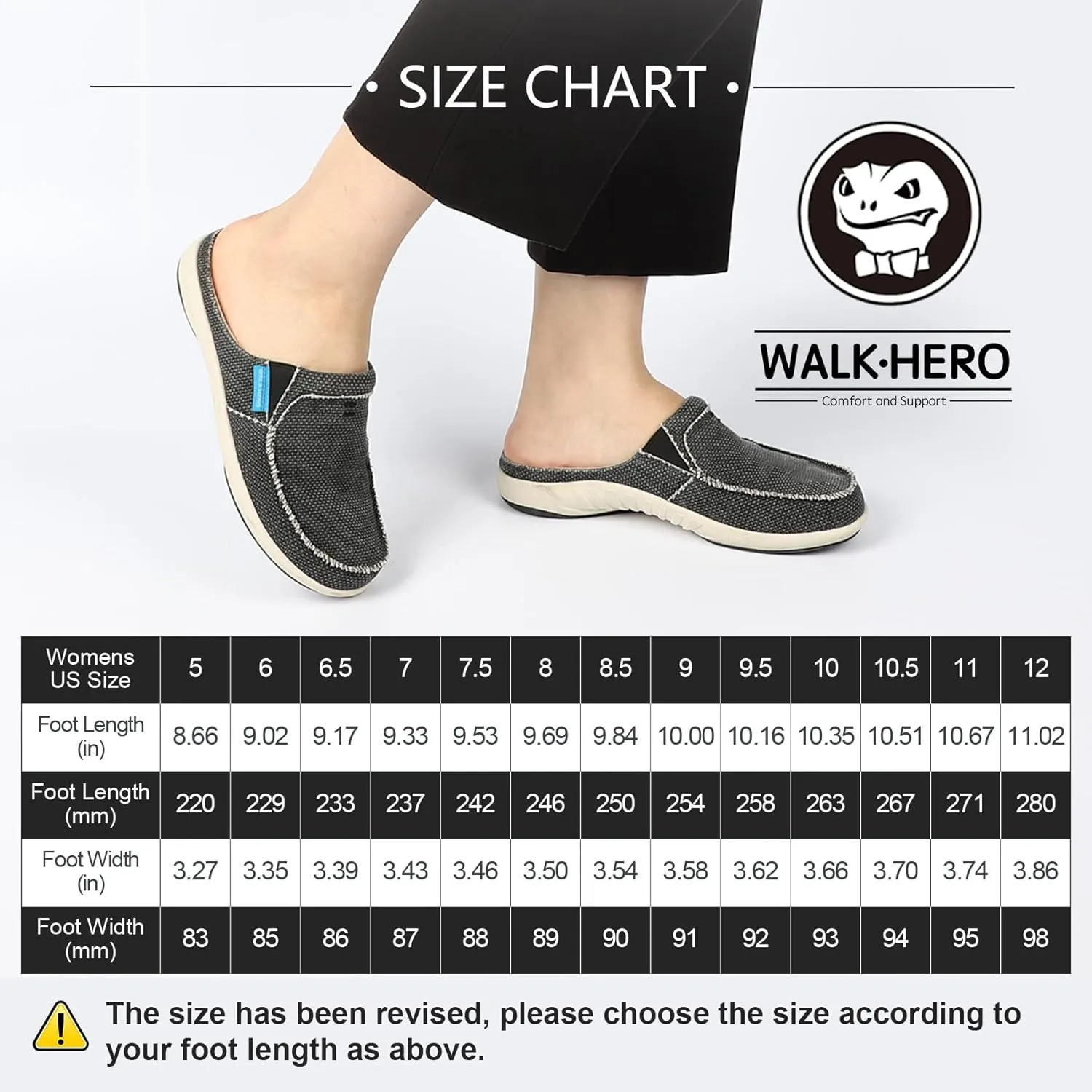 Womens Slippers with Arch Support, Walkhero House Slippers for Women with Suede Insole and Velvet Lining, Slip on Clog Indoor Outdoor House Shoes with Anti-Skid Rubber Sole