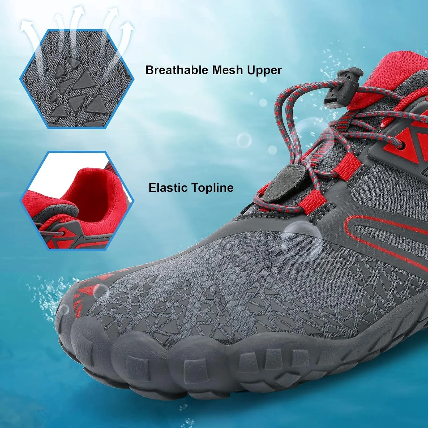 XIHALOOK Athletic Hiking Water Shoes Womens Mens Quick Dry Barefoot for Beach Walking Kayaking Surfing Training