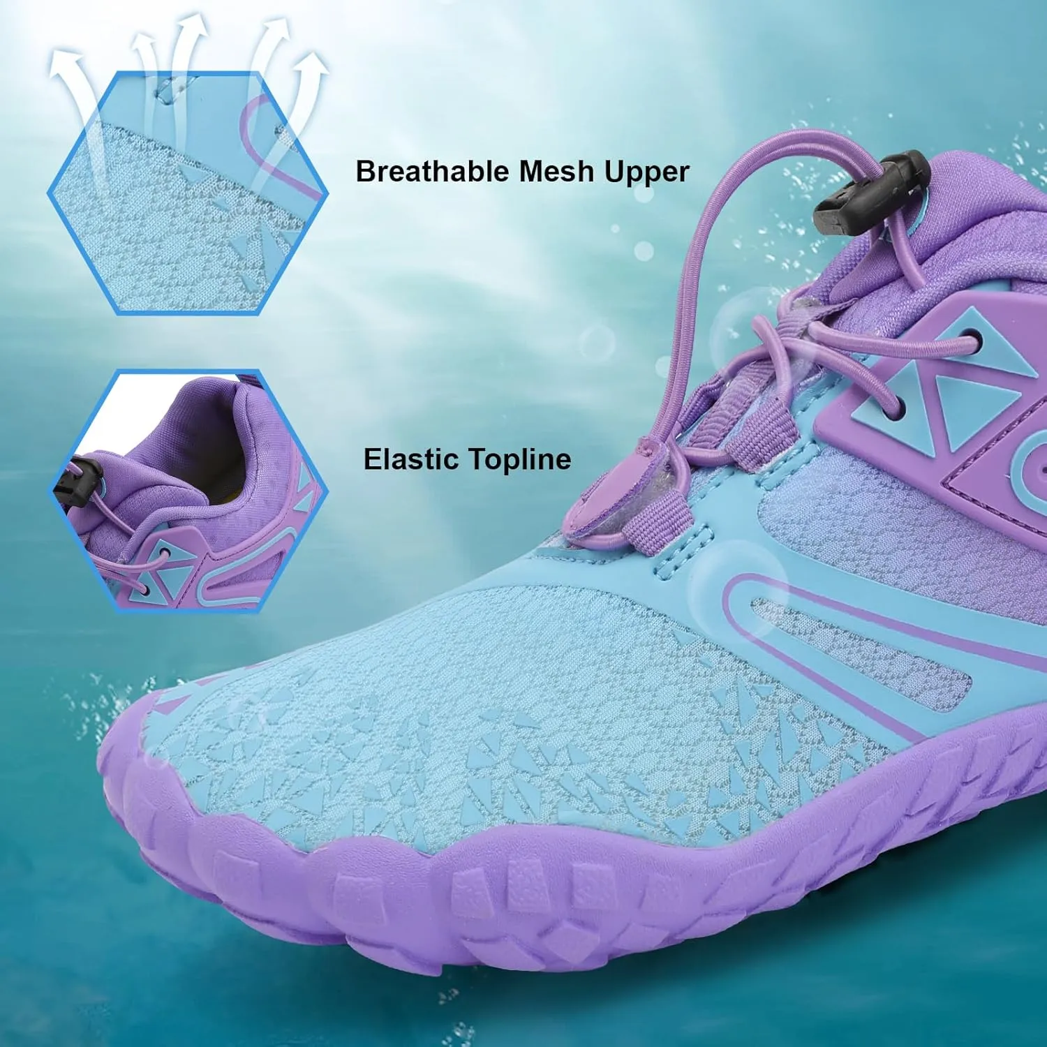 XIHALOOK Athletic Hiking Water Shoes Womens Mens Quick Dry Barefoot for Beach Walking Kayaking Surfing Training