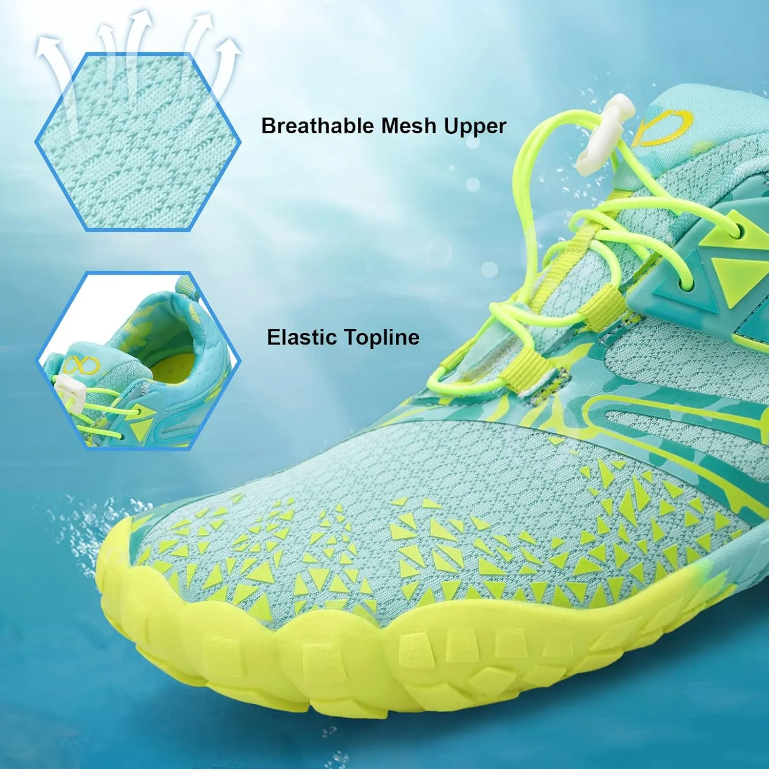 XIHALOOK Athletic Hiking Water Shoes Womens Mens Quick Dry Barefoot for Beach Walking Kayaking Surfing Training