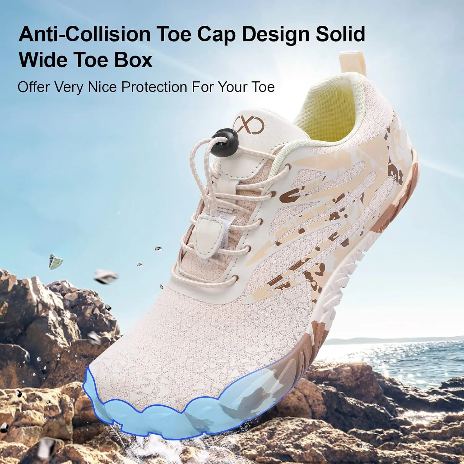 XIHALOOK Athletic Hiking Water Shoes Womens Mens Quick Dry Barefoot for Beach Walking Kayaking Surfing Training