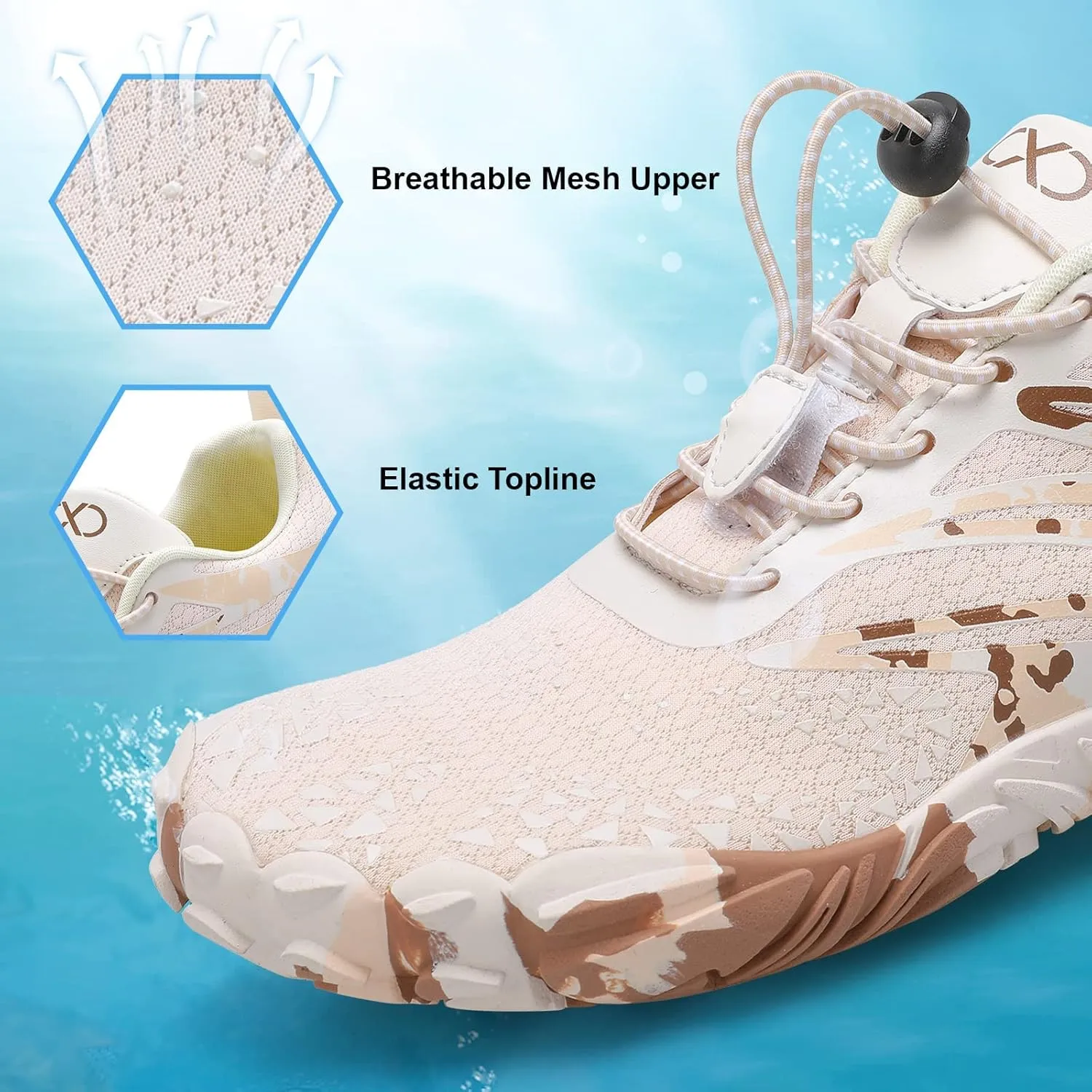 XIHALOOK Athletic Hiking Water Shoes Womens Mens Quick Dry Barefoot for Beach Walking Kayaking Surfing Training