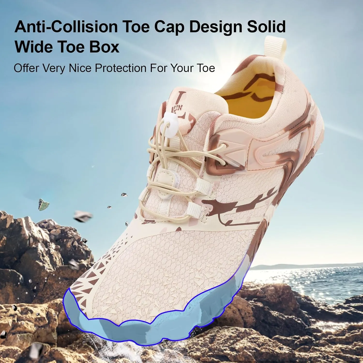 XIHALOOK Athletic Hiking Water Shoes Womens Mens Quick Dry Barefoot for Beach Walking Kayaking Surfing Training