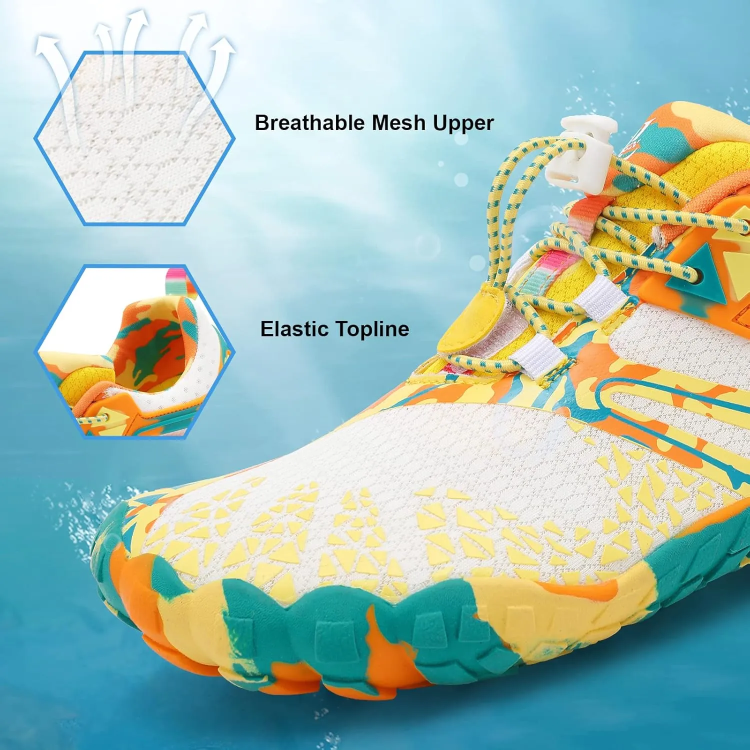 XIHALOOK Athletic Hiking Water Shoes Womens Mens Quick Dry Barefoot for Beach Walking Kayaking Surfing Training